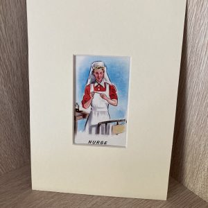 wall art of vintage playing card Nurse